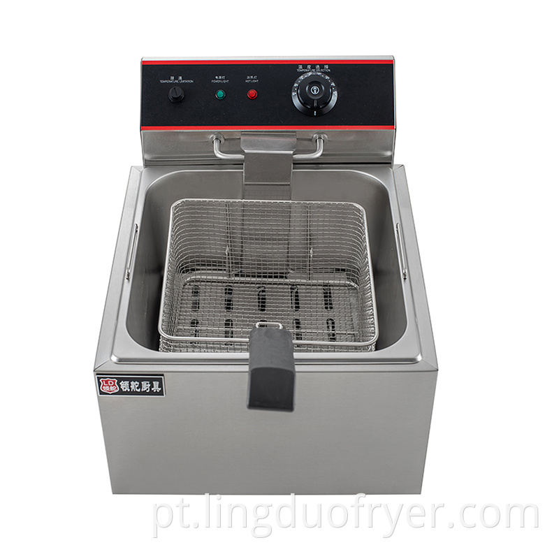 11l Single Electric Fryer Front